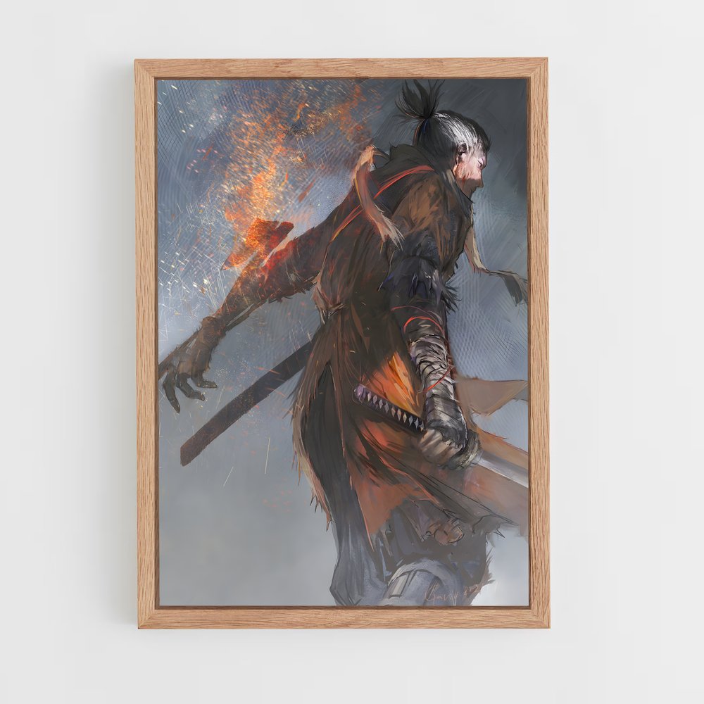 Poster Wolf de sekiro (vue 4)